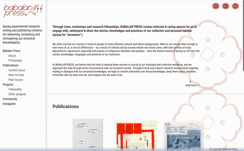 logo and website for Babalar Press