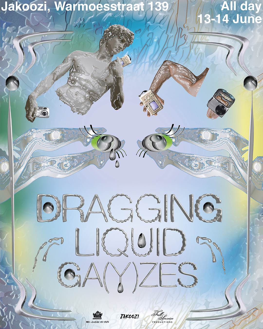 dragging liquid ga(y)zes at Jakoozi - poster design
