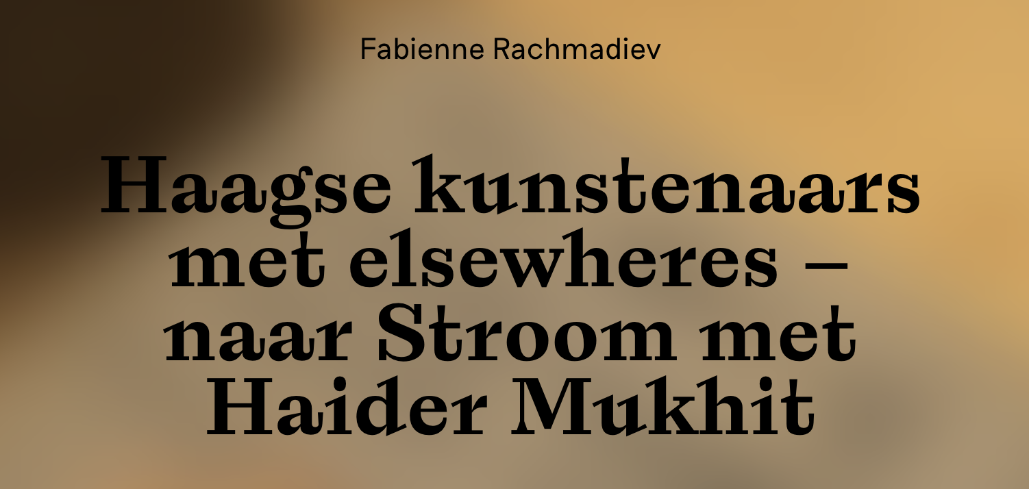 visit to Stroom with Fabienne Rachmadiev for Mr Motley